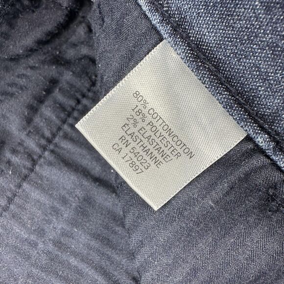Banana Republic Hampton Fit Pants Womens 8 Blue Denim Stretch Trouser 30x25 - Picture 6 of 14